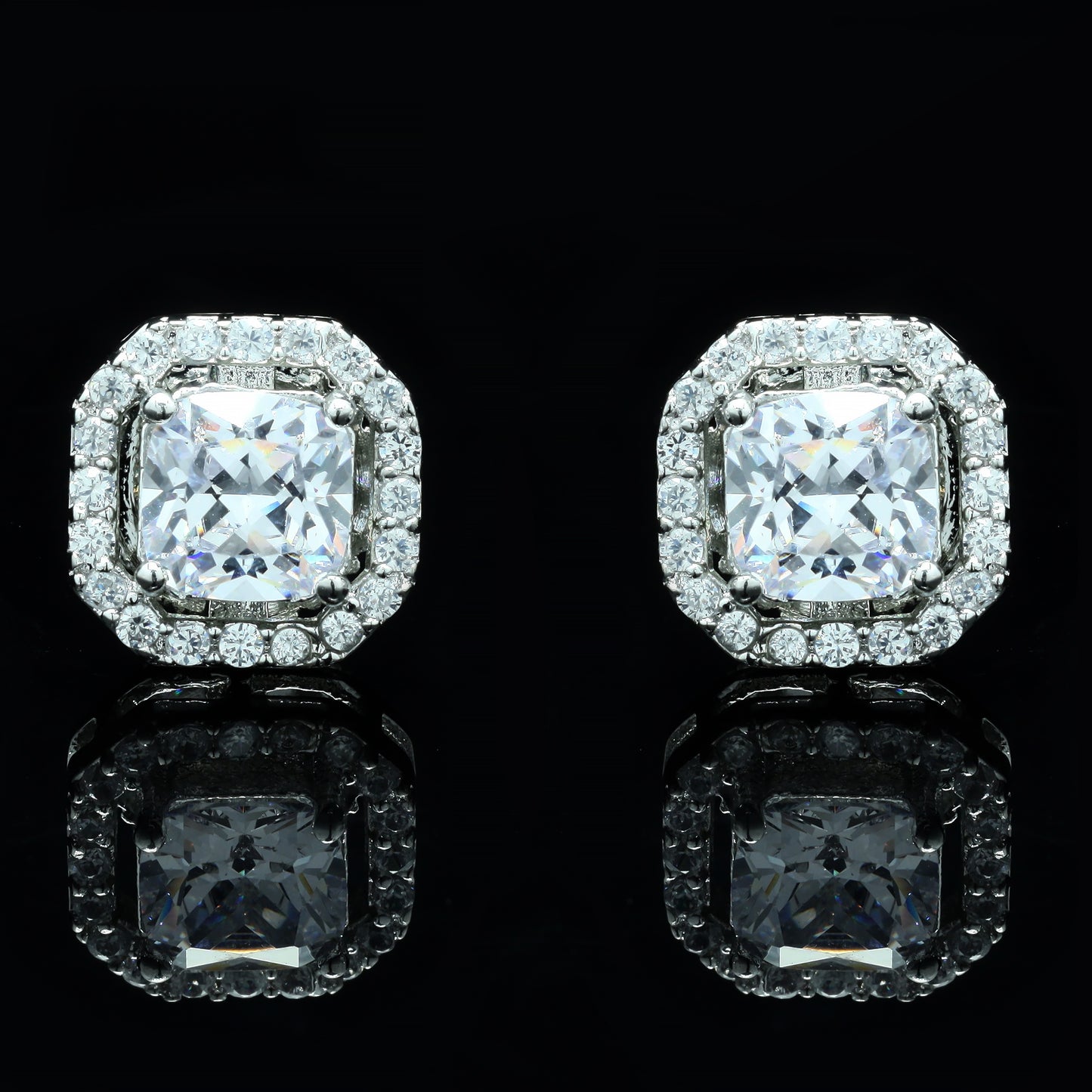 Exclusive Value Combo of Two American Diamond Stud Pairs - Contentment