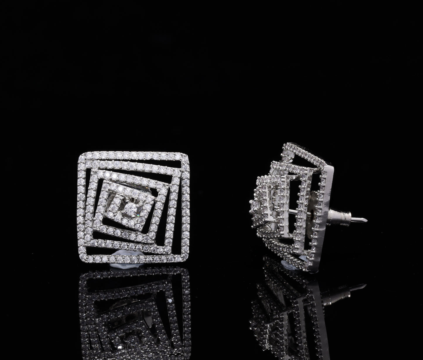 Evangeline American Diamond Studded Anti Tarnish Daily Wear Studs