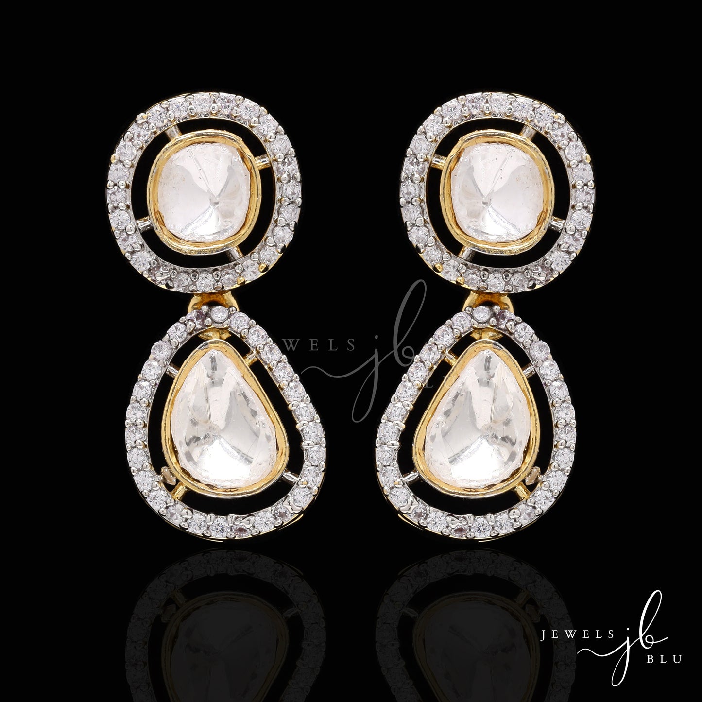 Classic Polki Heerabagh Necklace Set with Earrings