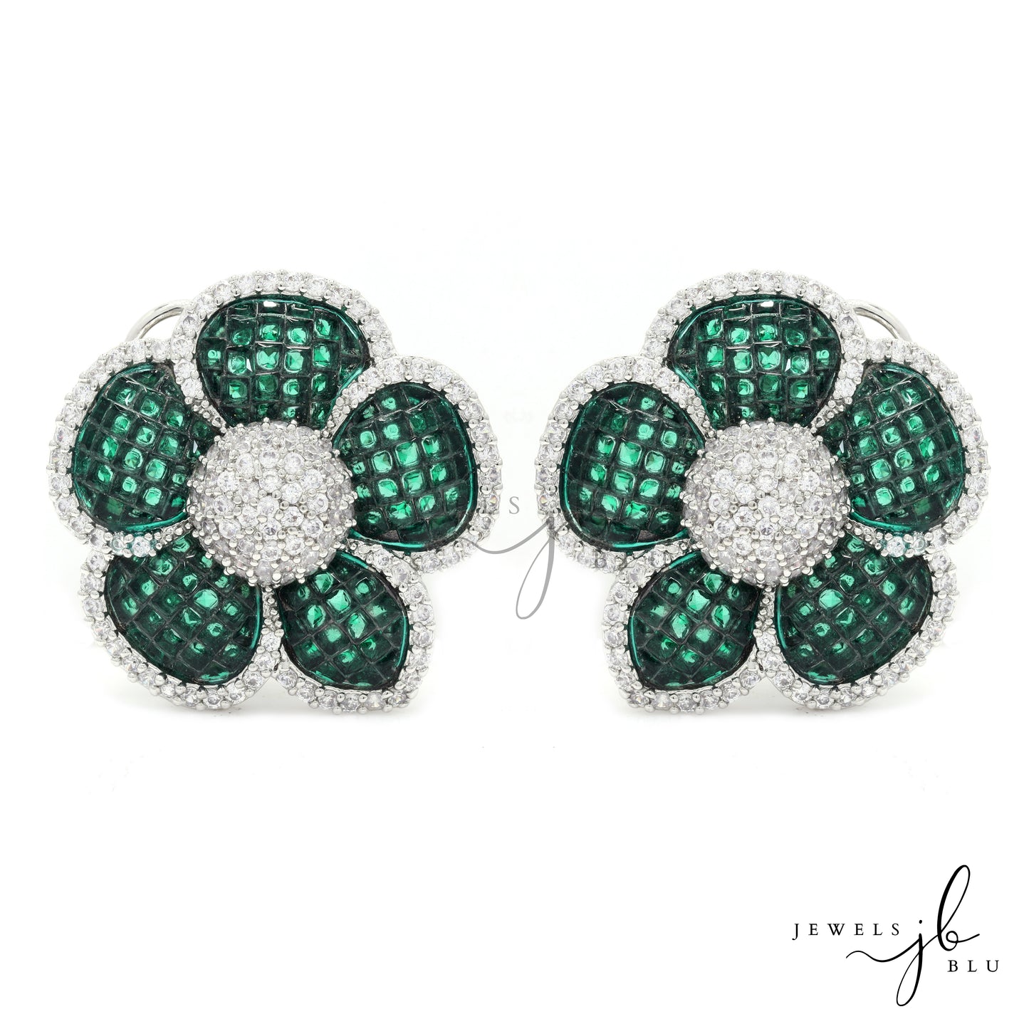 Hydro Green Emerald Zenia Party Studs