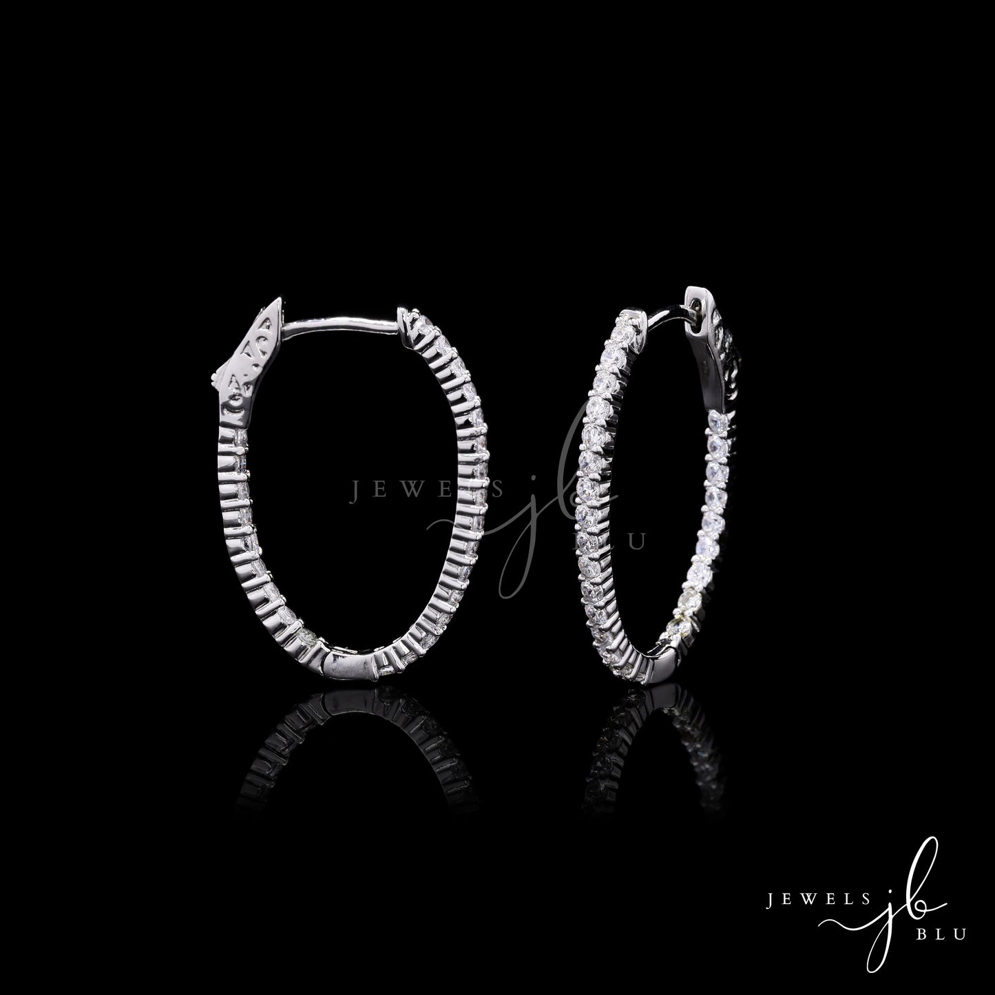 Classic Vanessa American Diamond Hoops