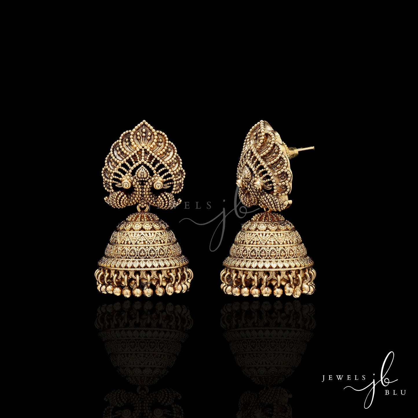 Festive Exclusive Gold Finish Nirmaya Jhumki Earrings