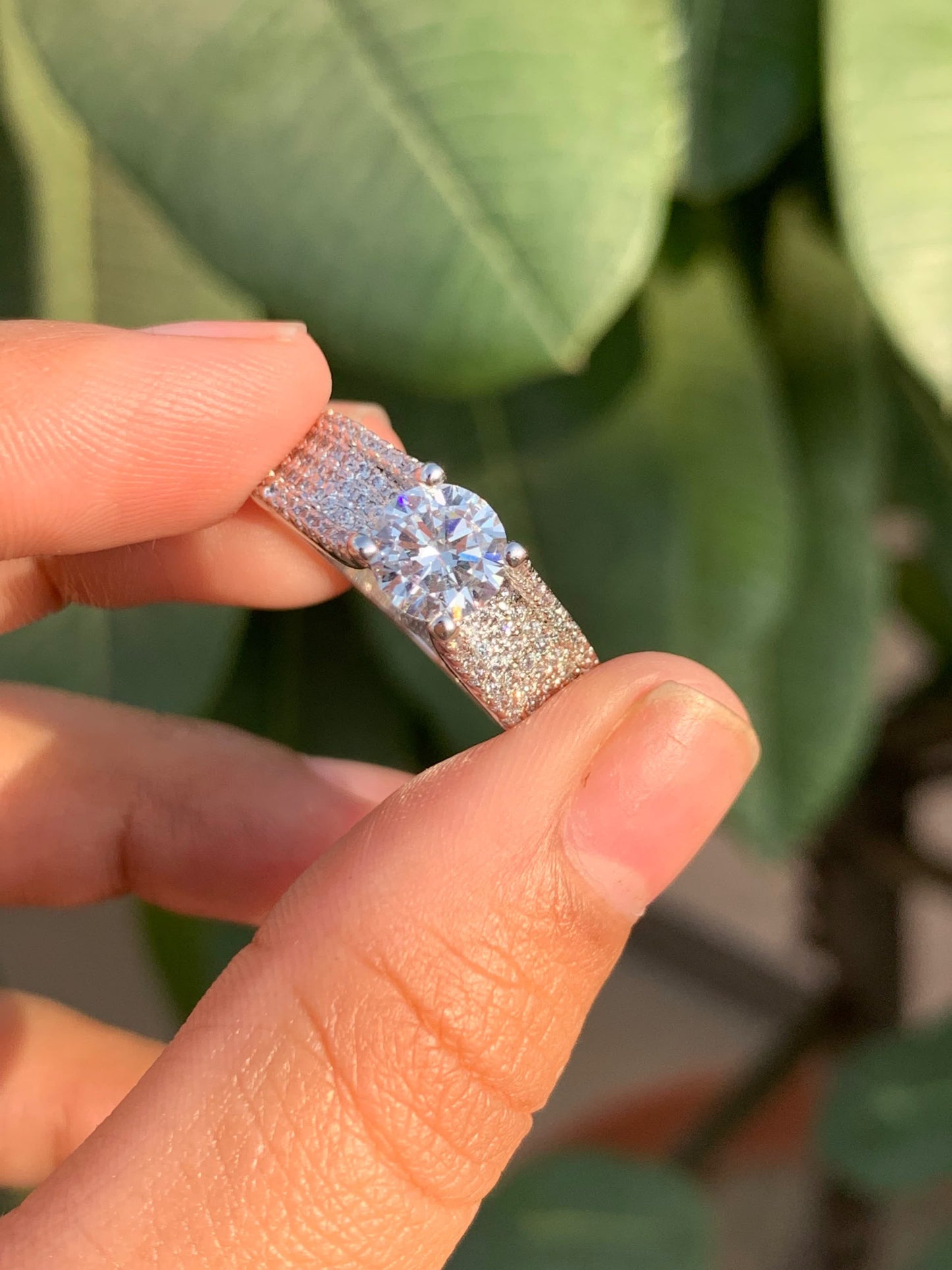 American Diamond Enaya Solitaire Anti Tarnish Ring