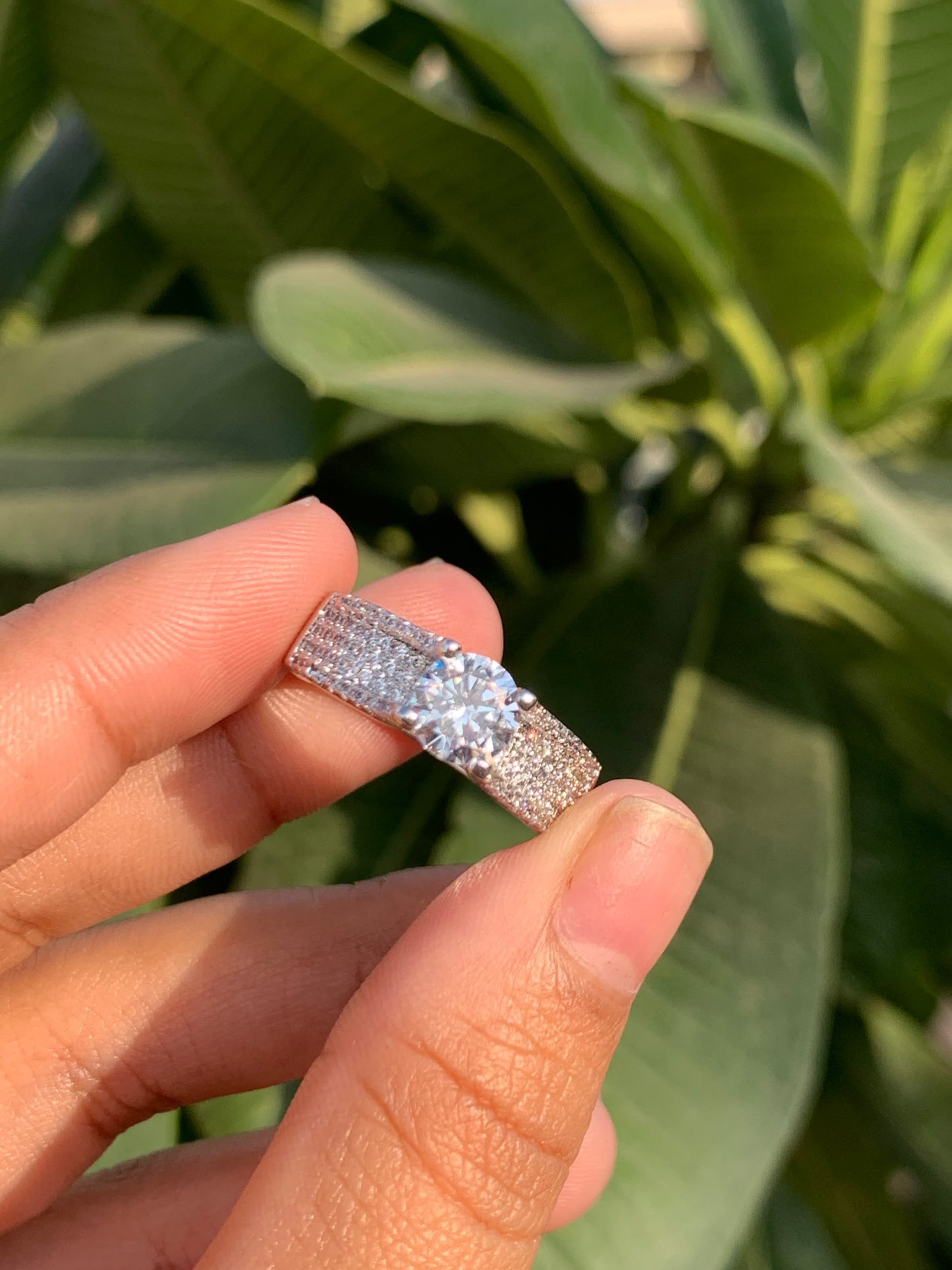American Diamond Enaya Solitaire Anti Tarnish Ring
