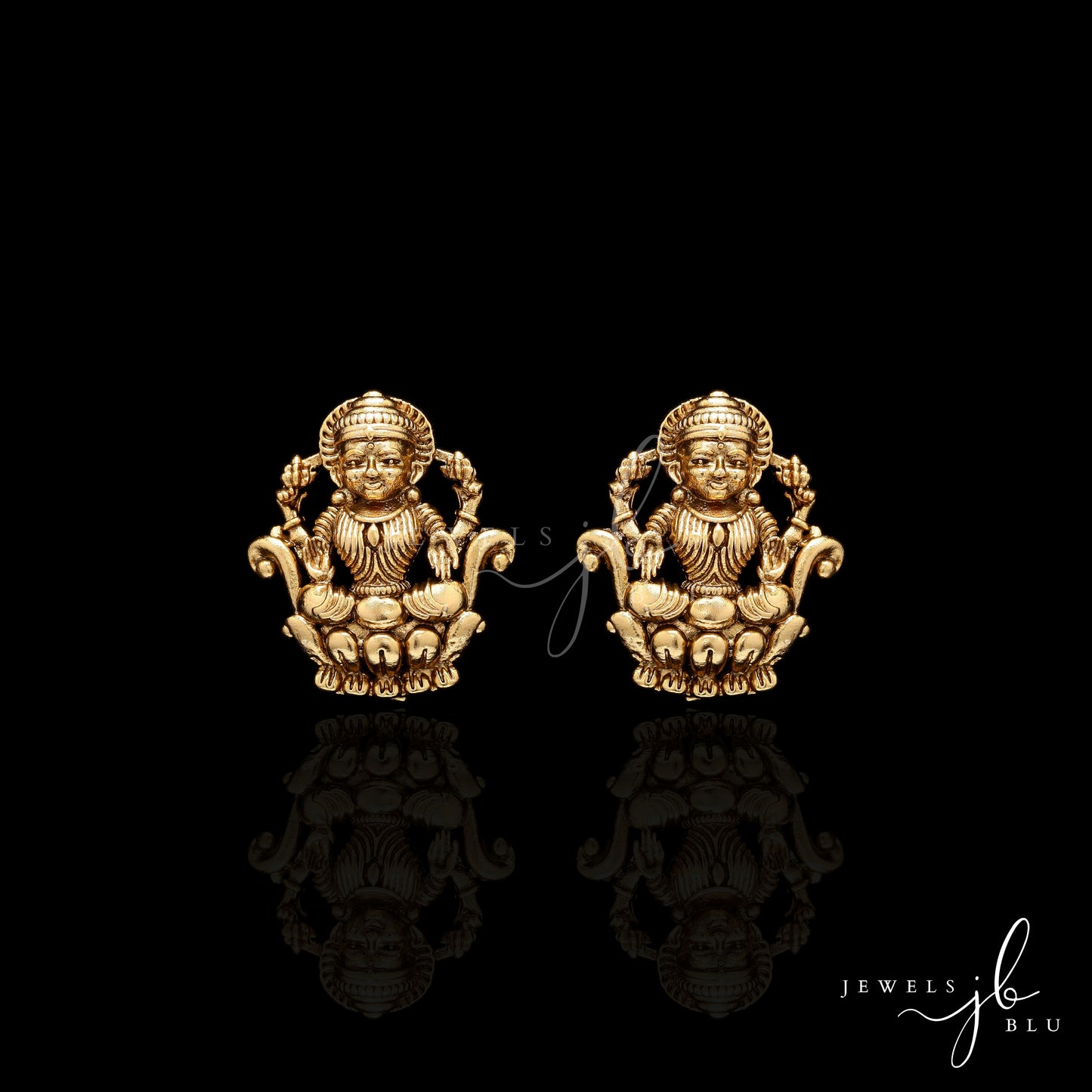 Festive Exclusive Gold Finish Laxmi Mata Necklace Set with Earrings