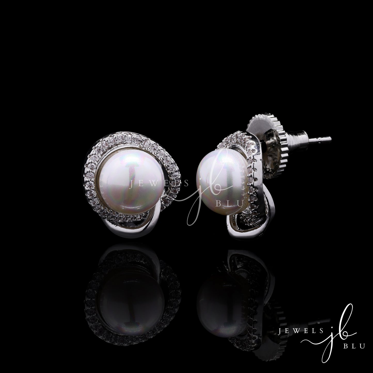 American Diamond Georgia Fresh Water Pearl Studs