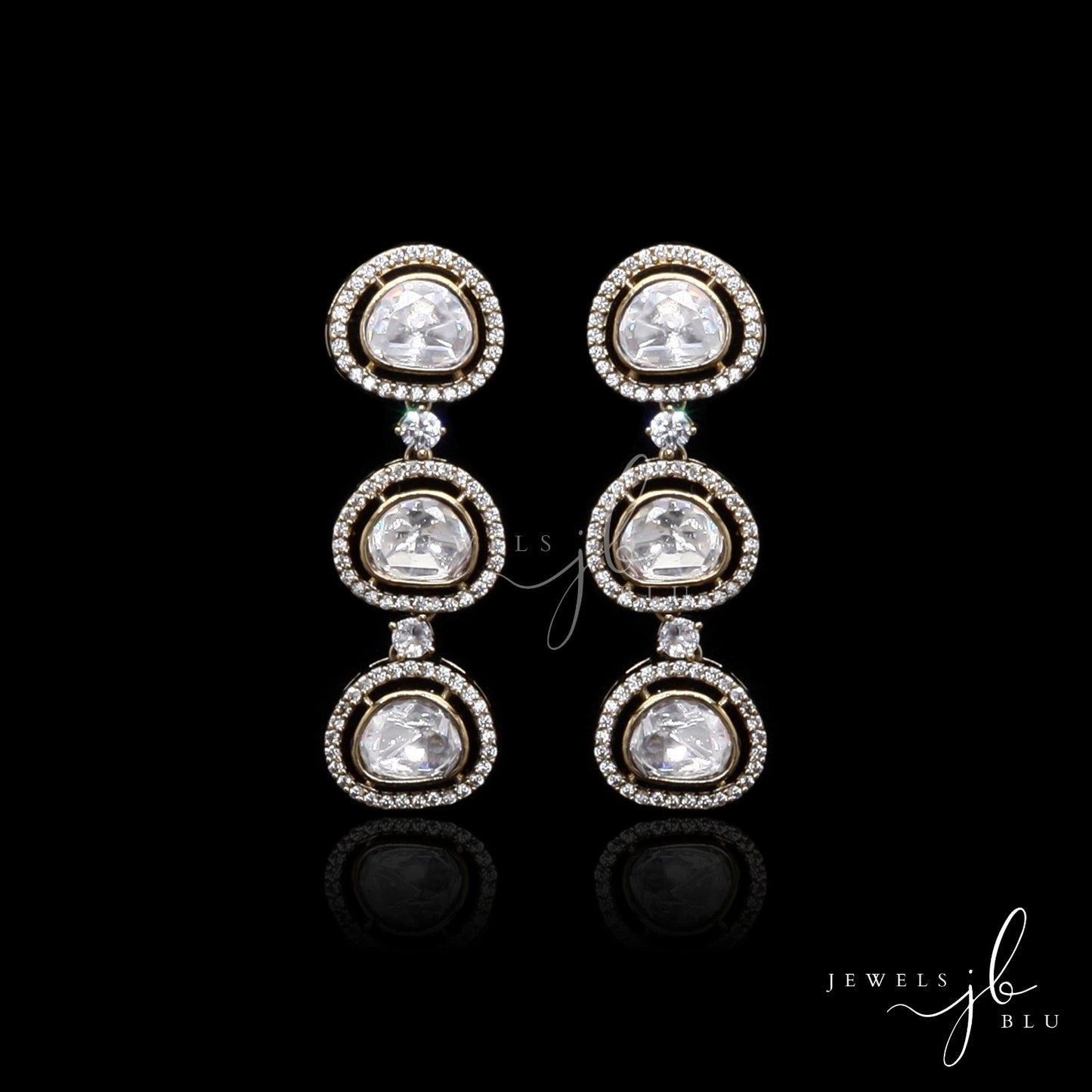 Antique Finish Polki Diya Ethnic Necklace Set
