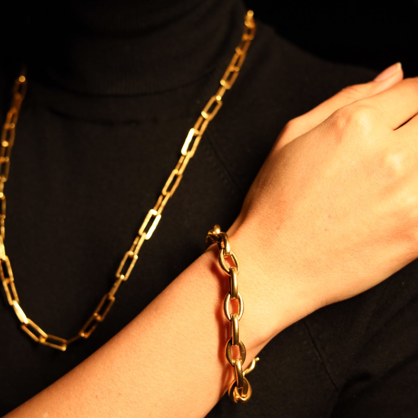 Paperlink Gold Finish Bracelet