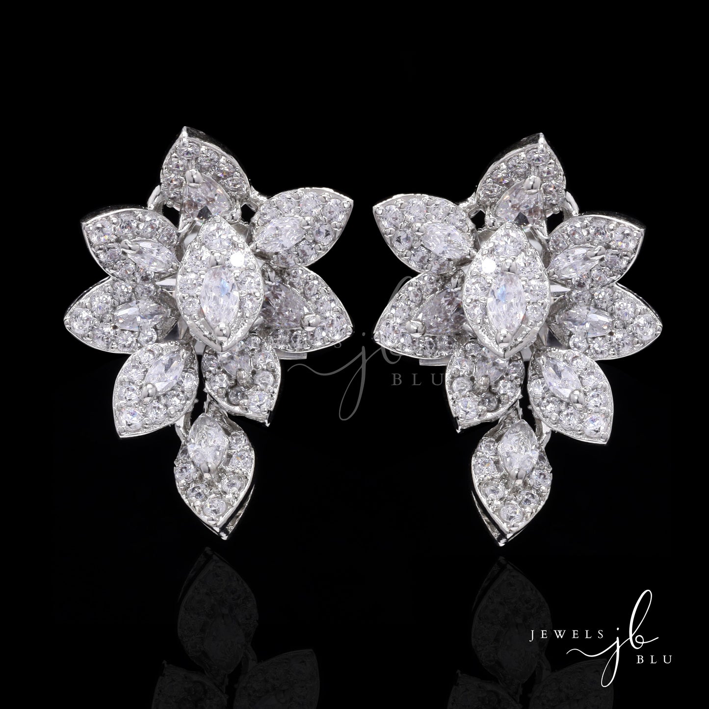 American Diamond Marquise Chelsea Party Earrings