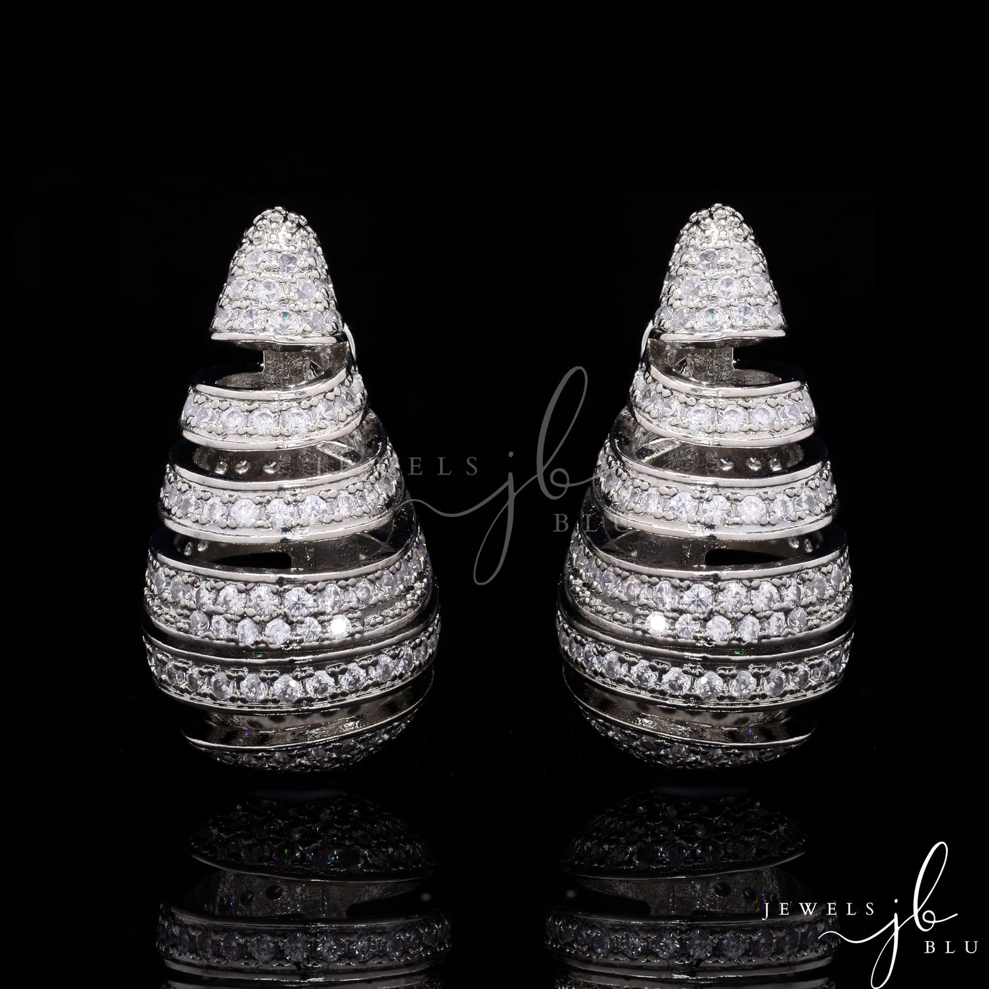 Layered Spring Bella American Diamond Earrings