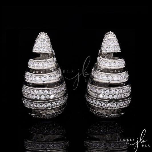 Layered Spring Bella American Diamond Earrings