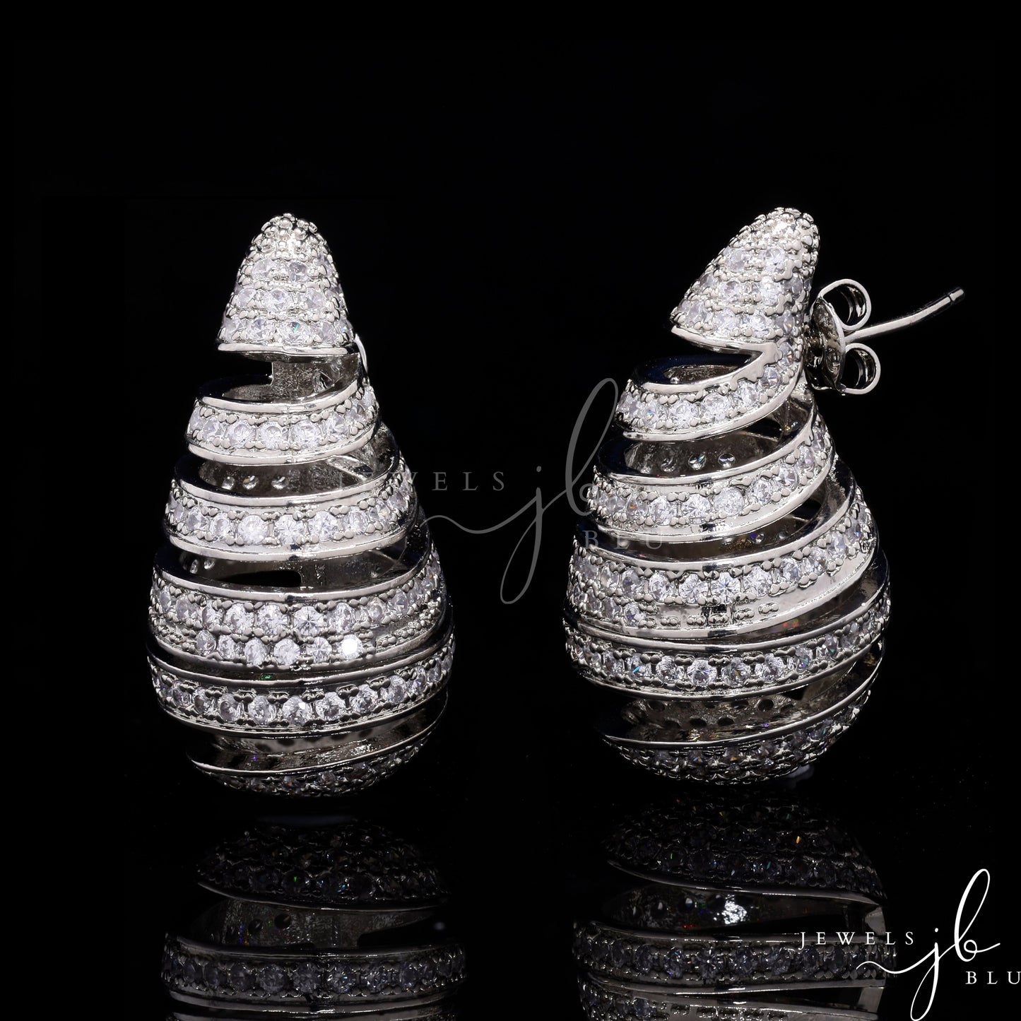 Layered Spring Bella American Diamond Earrings