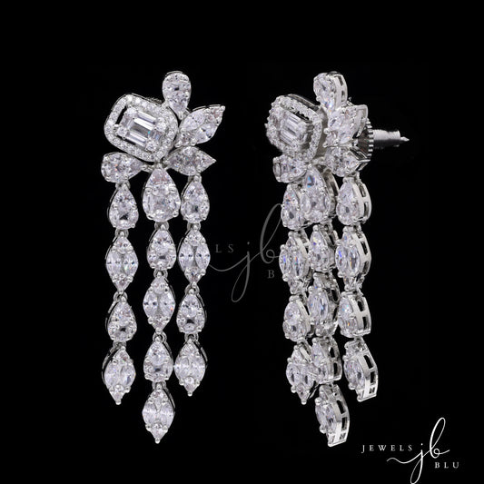 American Diamond Pressure Setting Damy Party Earrings