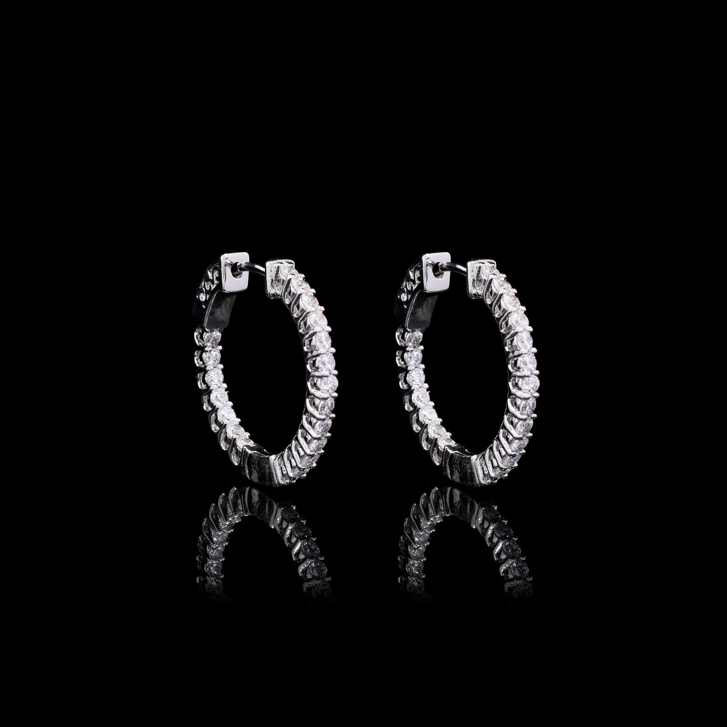 Classic Mini Diamond Tiara Hoops