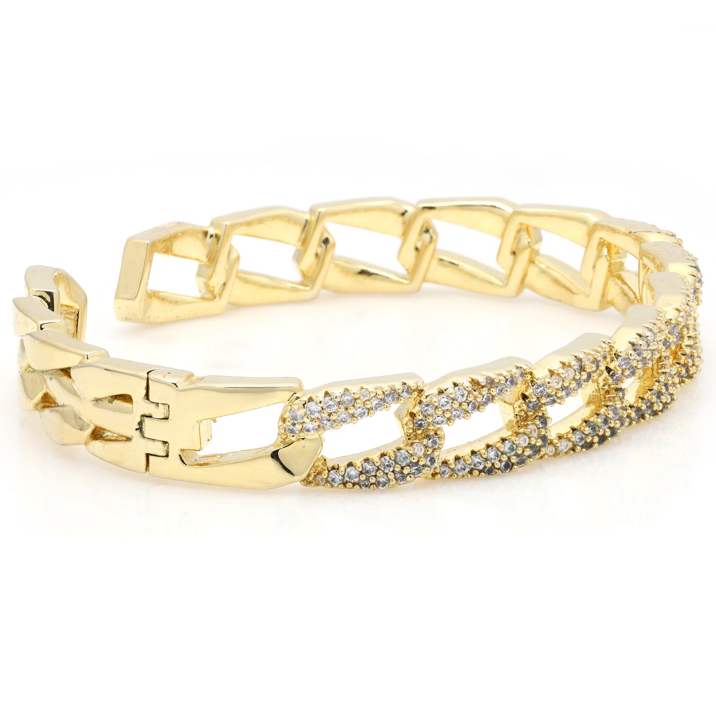 Alisha  Gold Finish Openable Bracelet