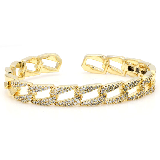 Alisha  Gold Finish Openable Bracelet