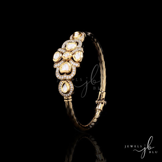 Gold Finish Openable Alankar Kada Bracelet