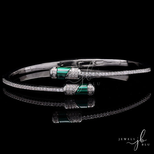 Premium Openable Mirana Bracelet with Green Enamel Detailing