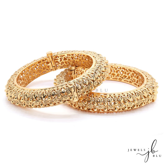 Mayuri Traditional Gold Finish Openable Bangle Pair