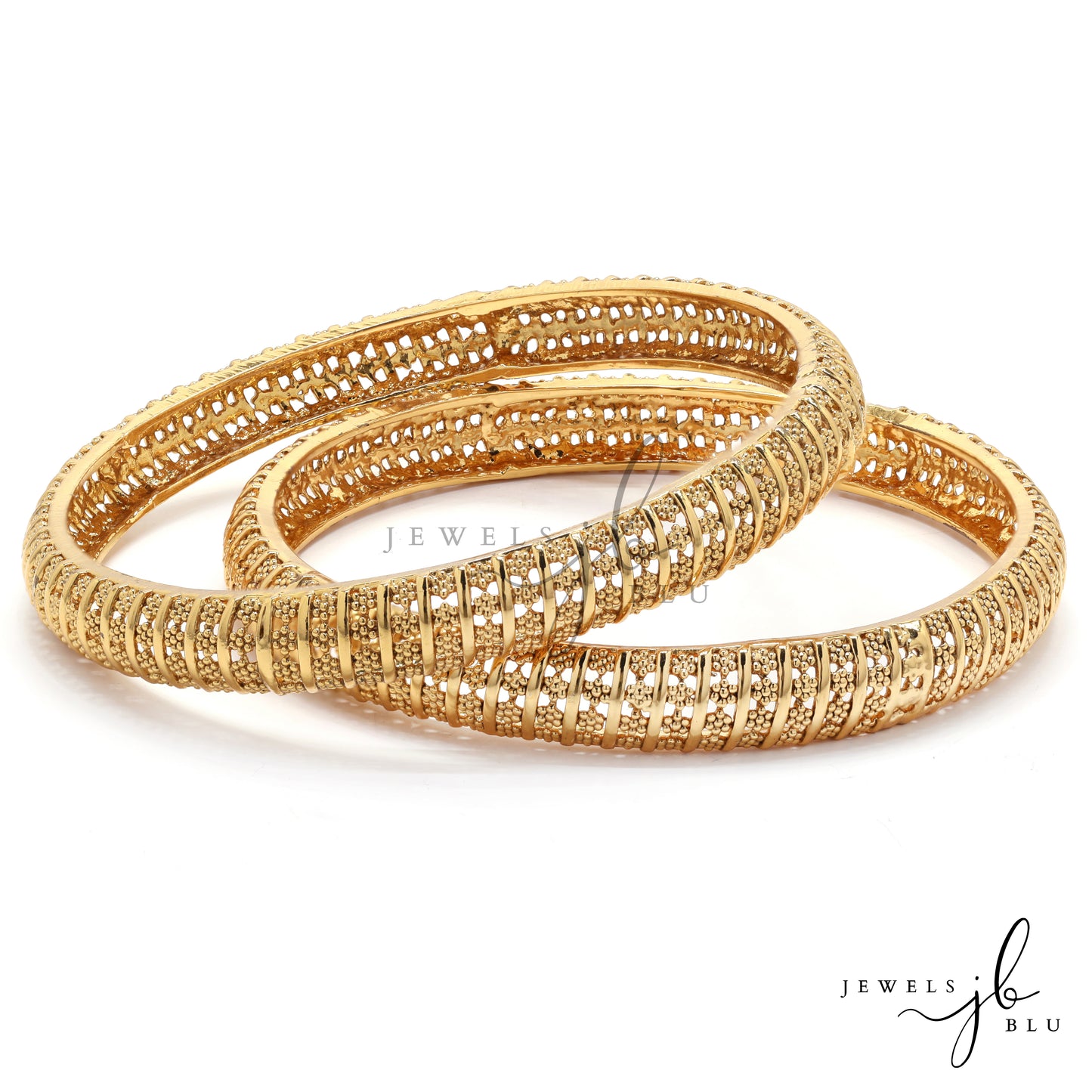 Gold Finish Nalima Traditional Bangle Pair