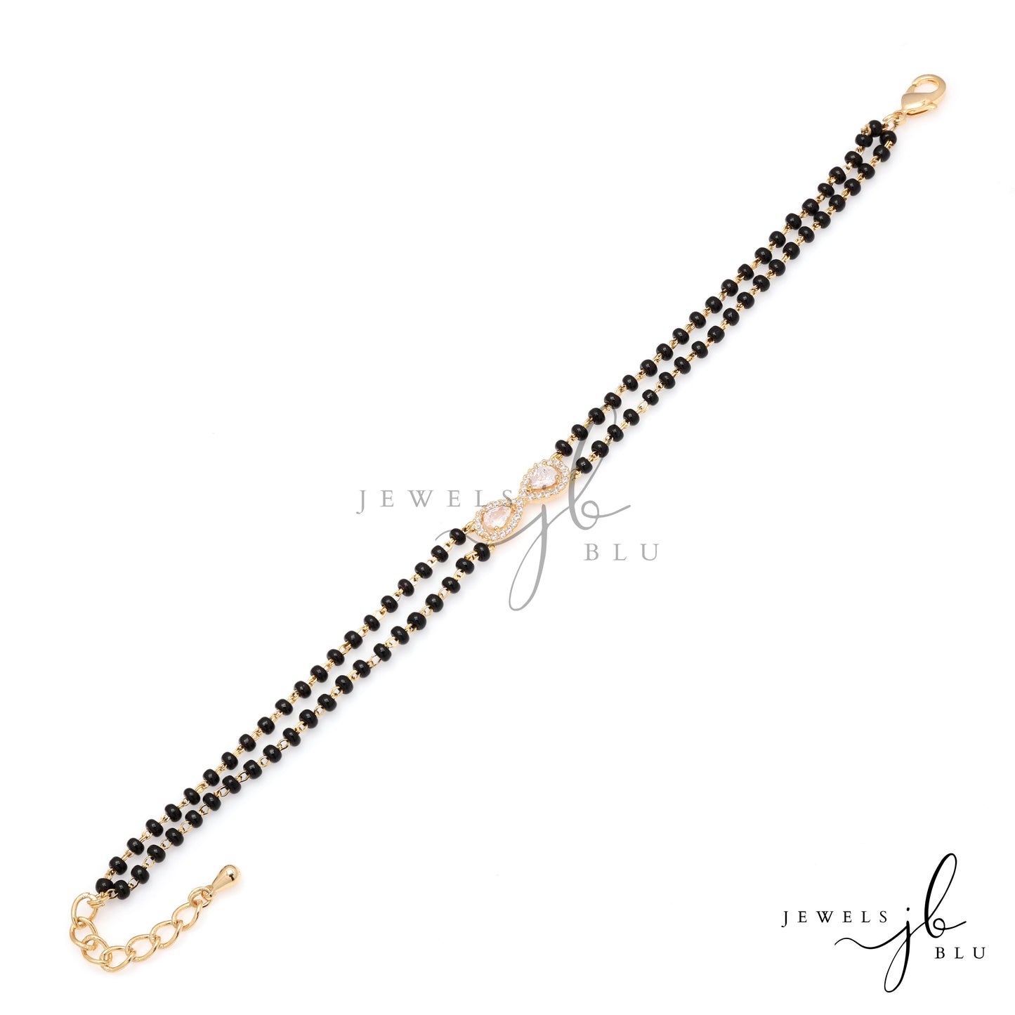 Gold Finish Infinity Mangalsutra Bracelet