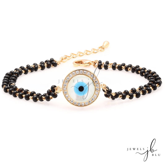 Gold Finish Evil Eye Mangalsutra Bracelet