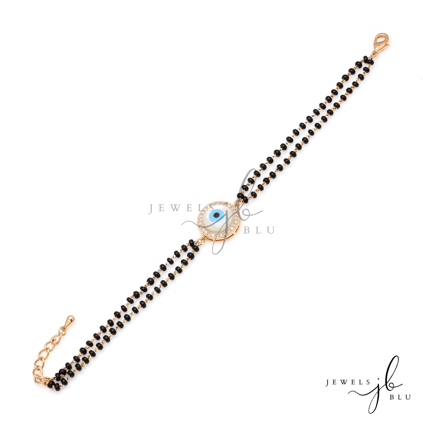 Gold Finish Evil Eye Mangalsutra Bracelet