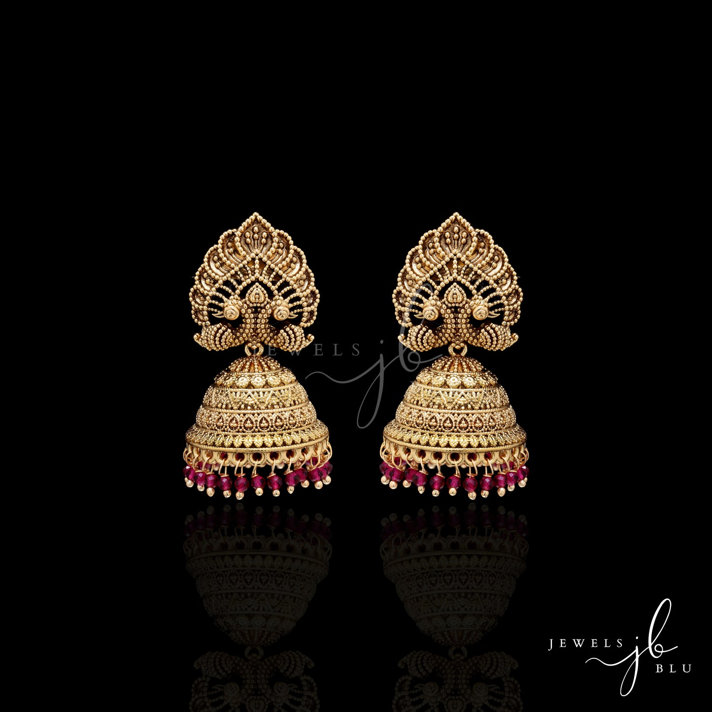 Festive Exclusive Gold Finish Anantara Jhumkis