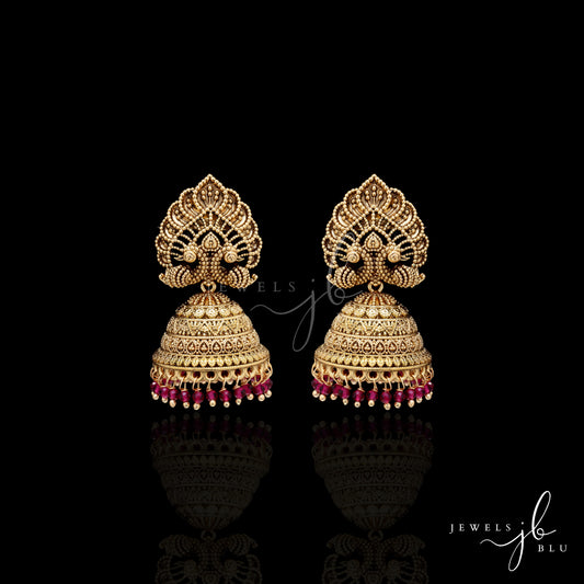 Festive Exclusive Gold Finish Anantara Jhumkis