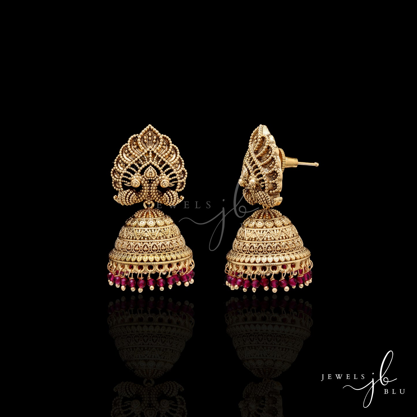 Festive Exclusive Gold Finish Anantara Jhumkis