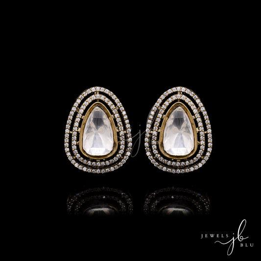 Antique Finish Harita Polki Studs