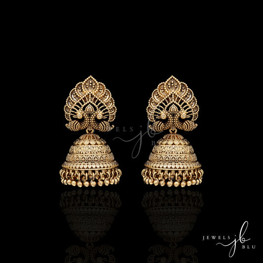 Festive Exclusive Gold Finish Nirmaya Jhumki Earrings