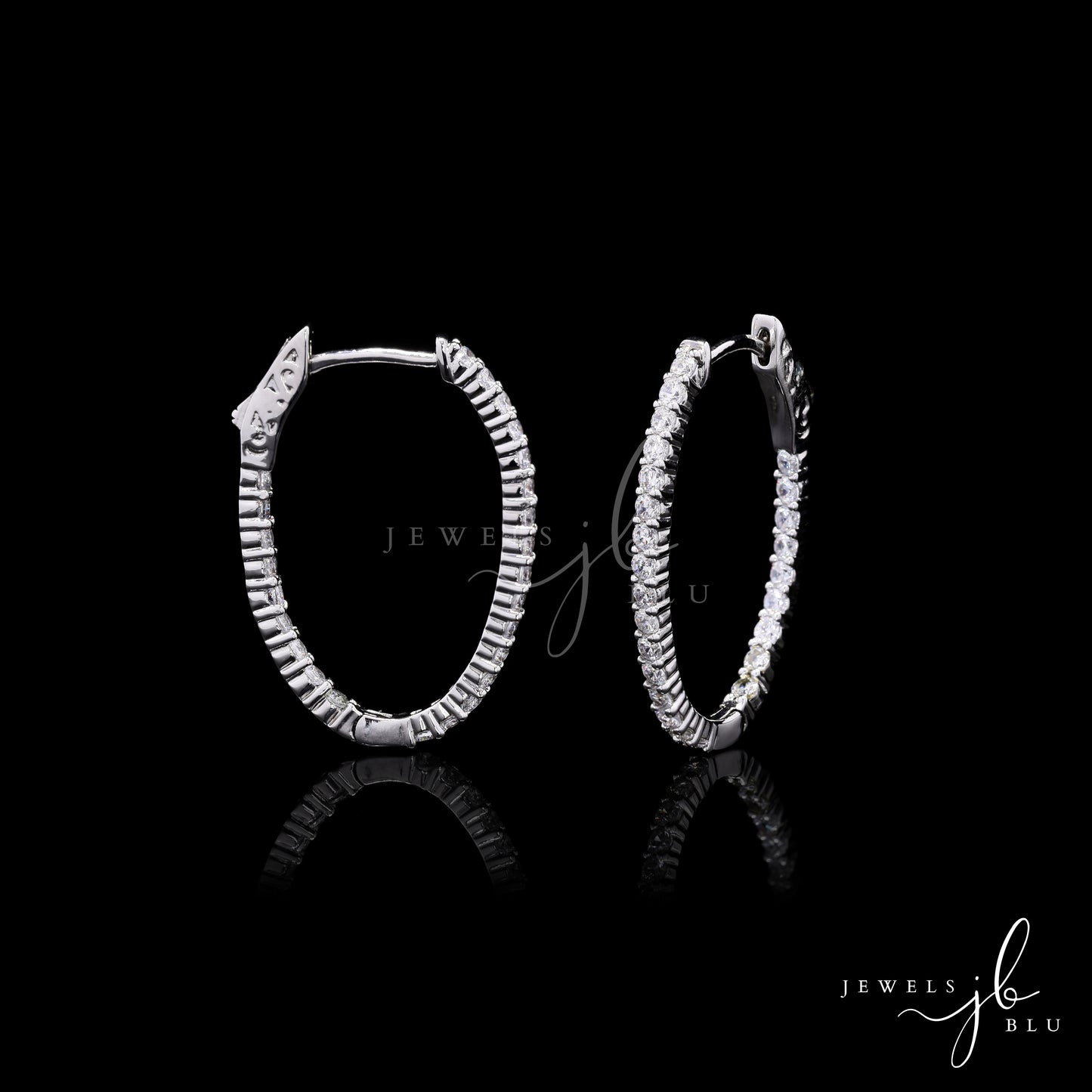 Classic Round Diamond Hoops