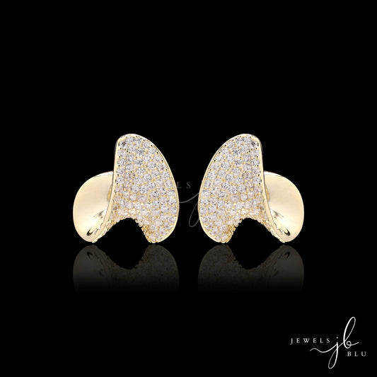 Micro Setting Gold Finish Bella Studs