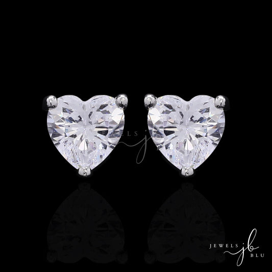 American Diamond Heart Solitaire Daily Wear Studs
