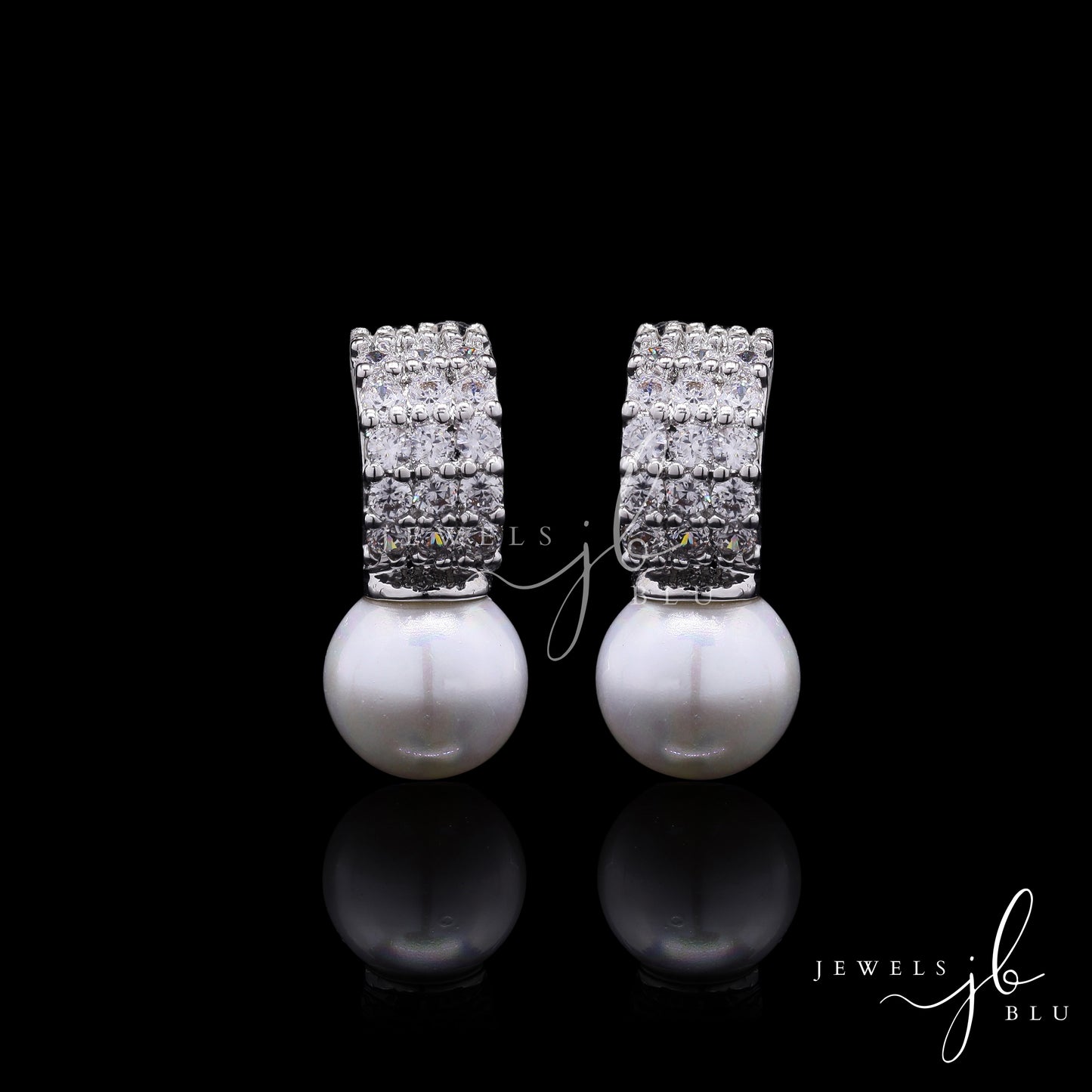 Fresh Water Pearl Aamara American Diamond Studs