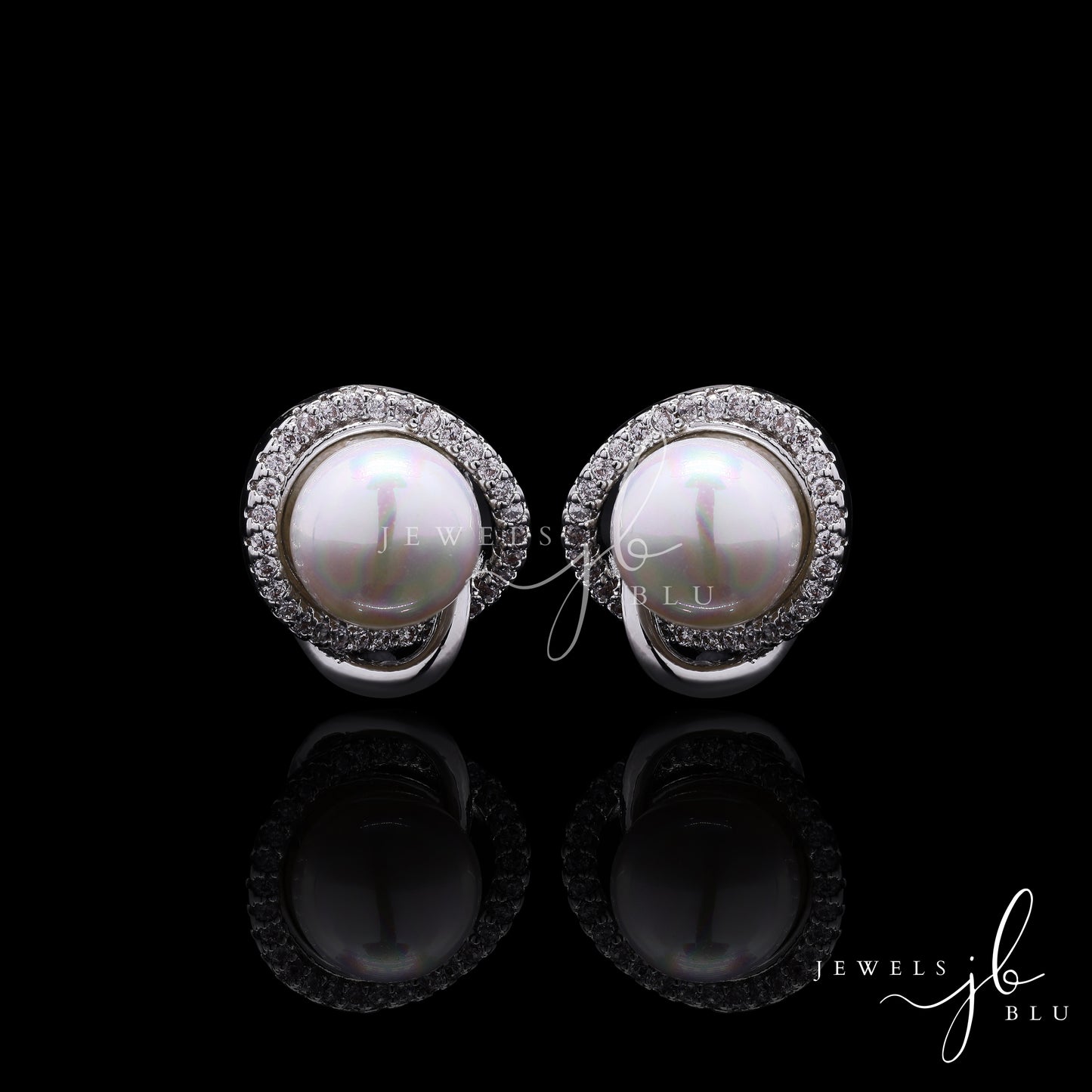 American Diamond Georgia Fresh Water Pearl Studs