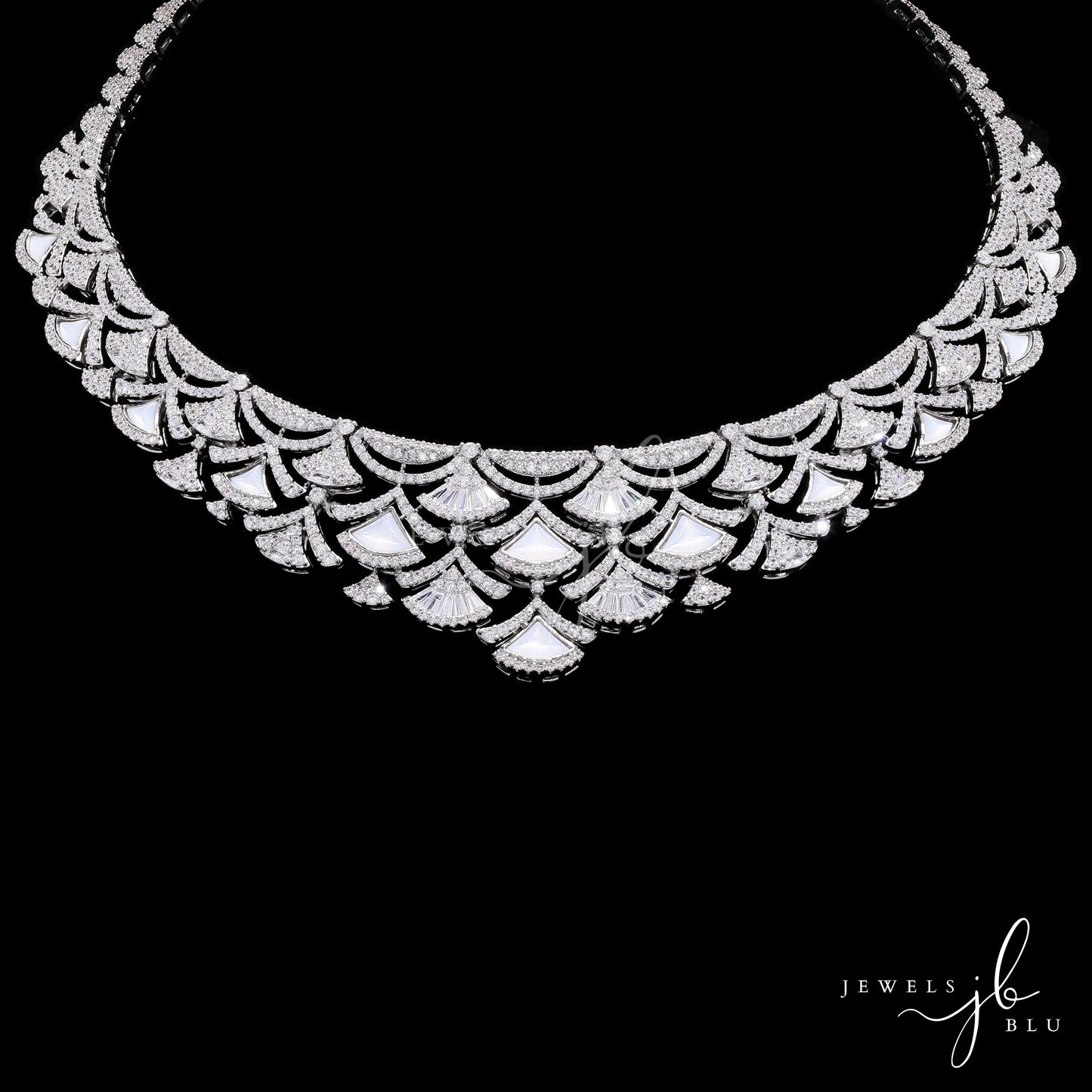 Premium Mother of Pearl Detailing Nina Necklace Set with Earrings