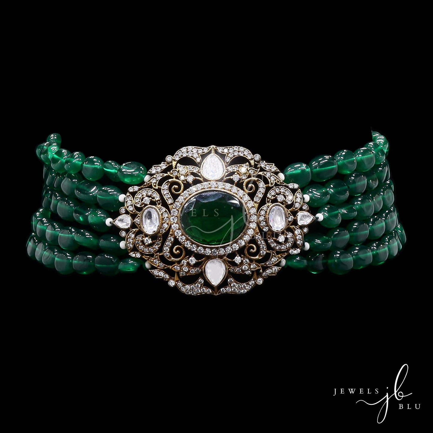 Emerald string Nyala Classic Choker Necklace
