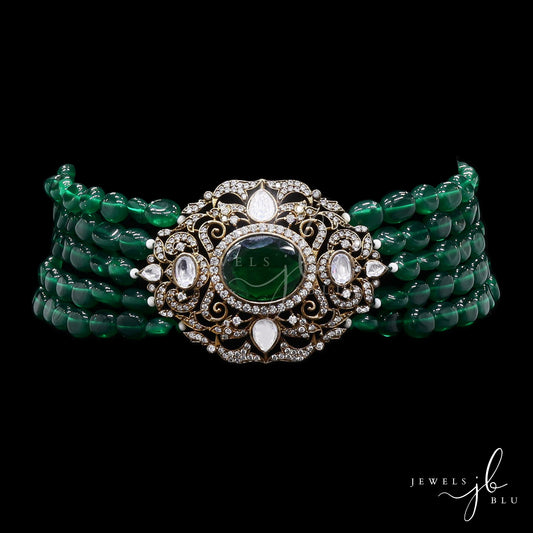 Emerald string Nyala Classic Choker Necklace