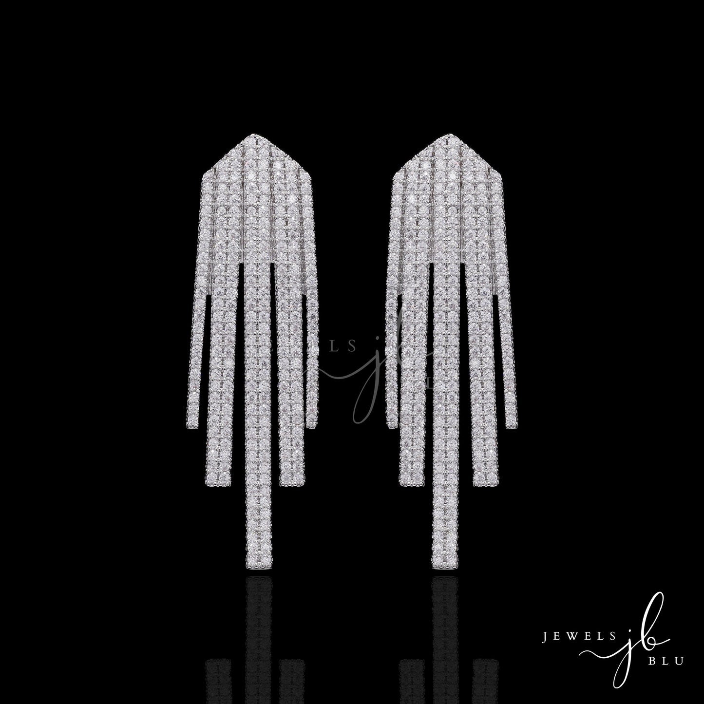 Premium Italian Micro Setting Delna Bridal Necklace Set with Earrings