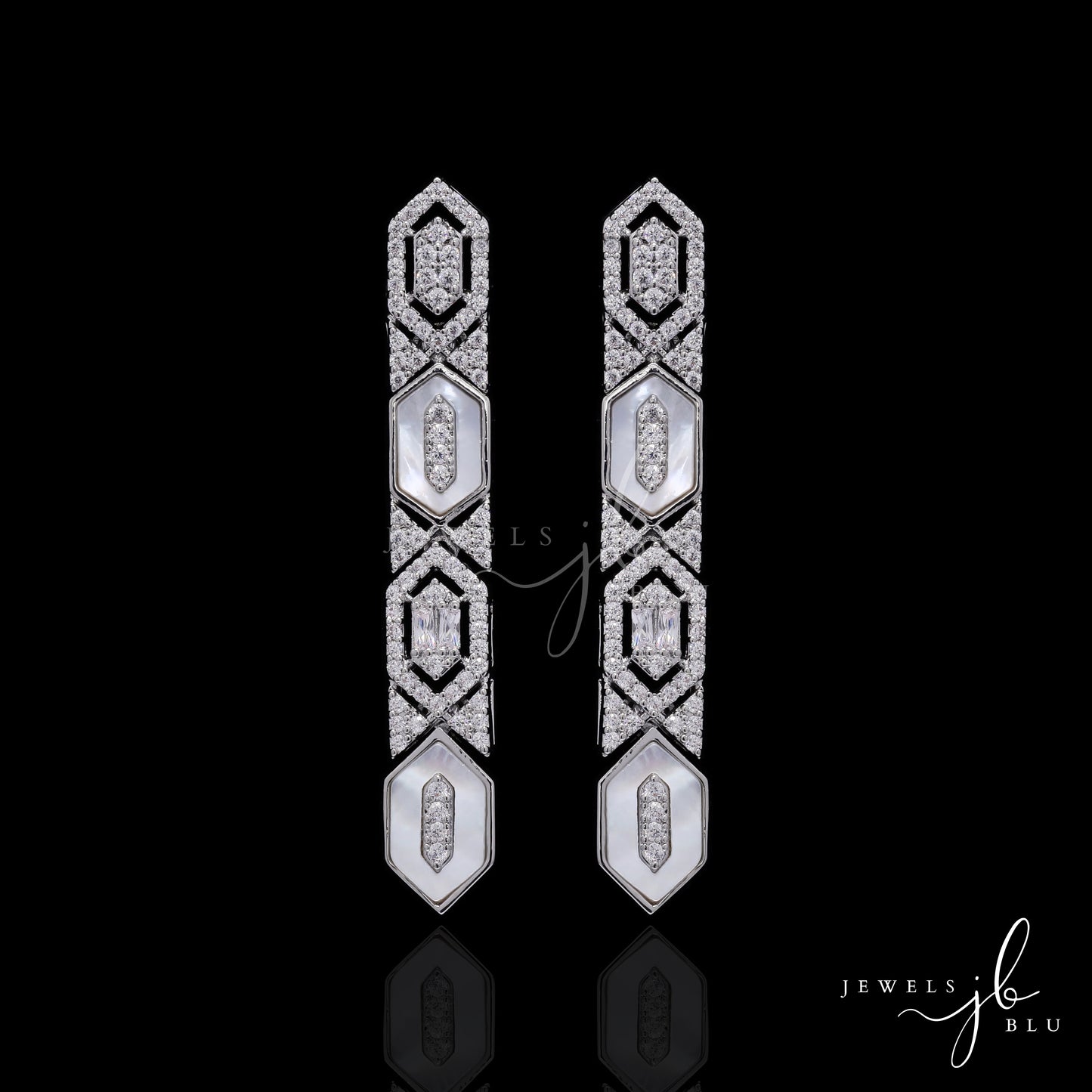 Premium Italian Setting Mother of Pearl Rihana Necklace Set with Earrings