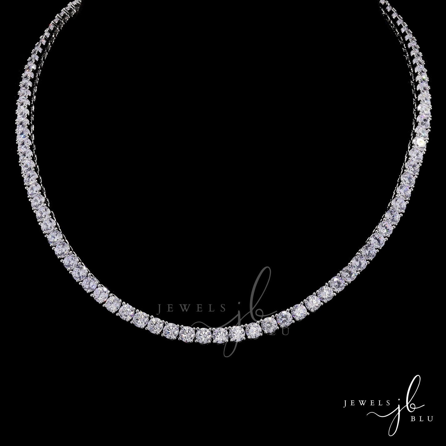 Classic Pointer Solitaire Single Line Necklace Set with Earrings