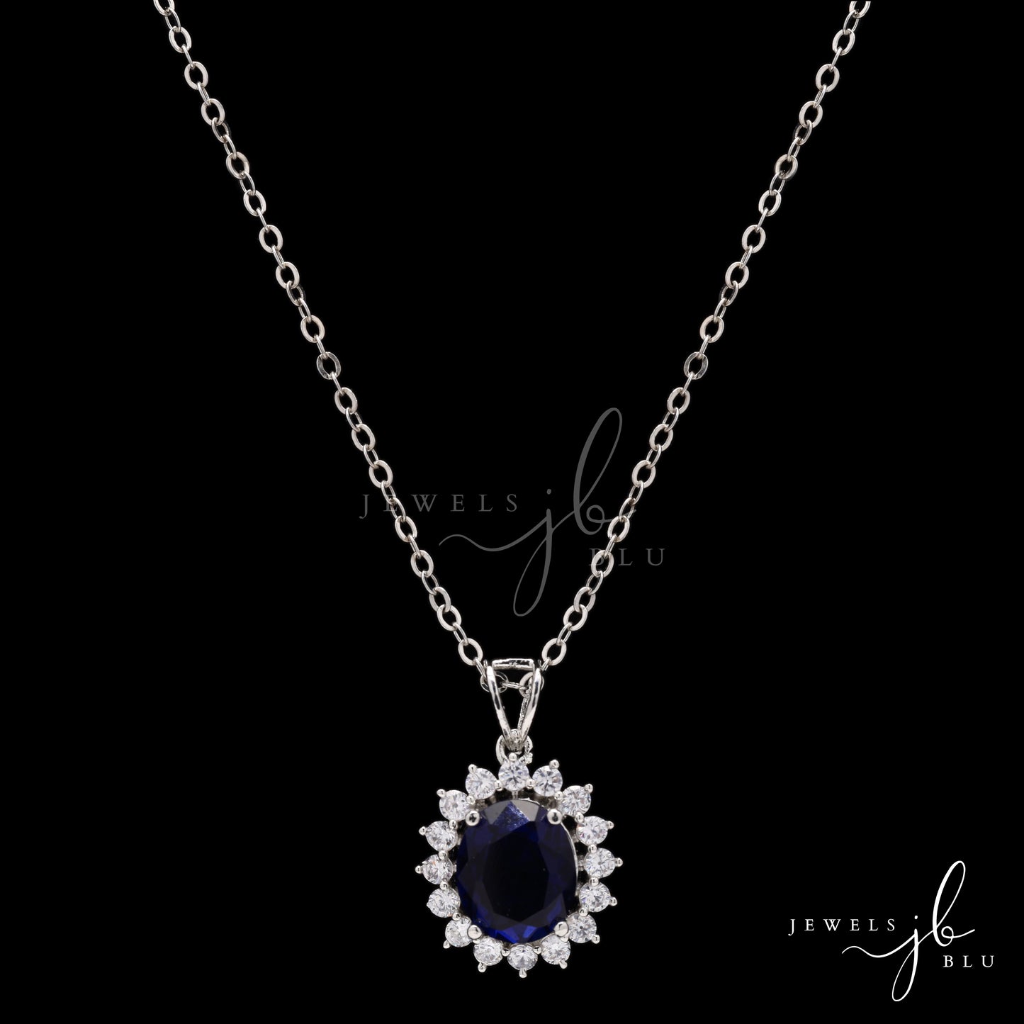 Blue Firoza Pendant Set