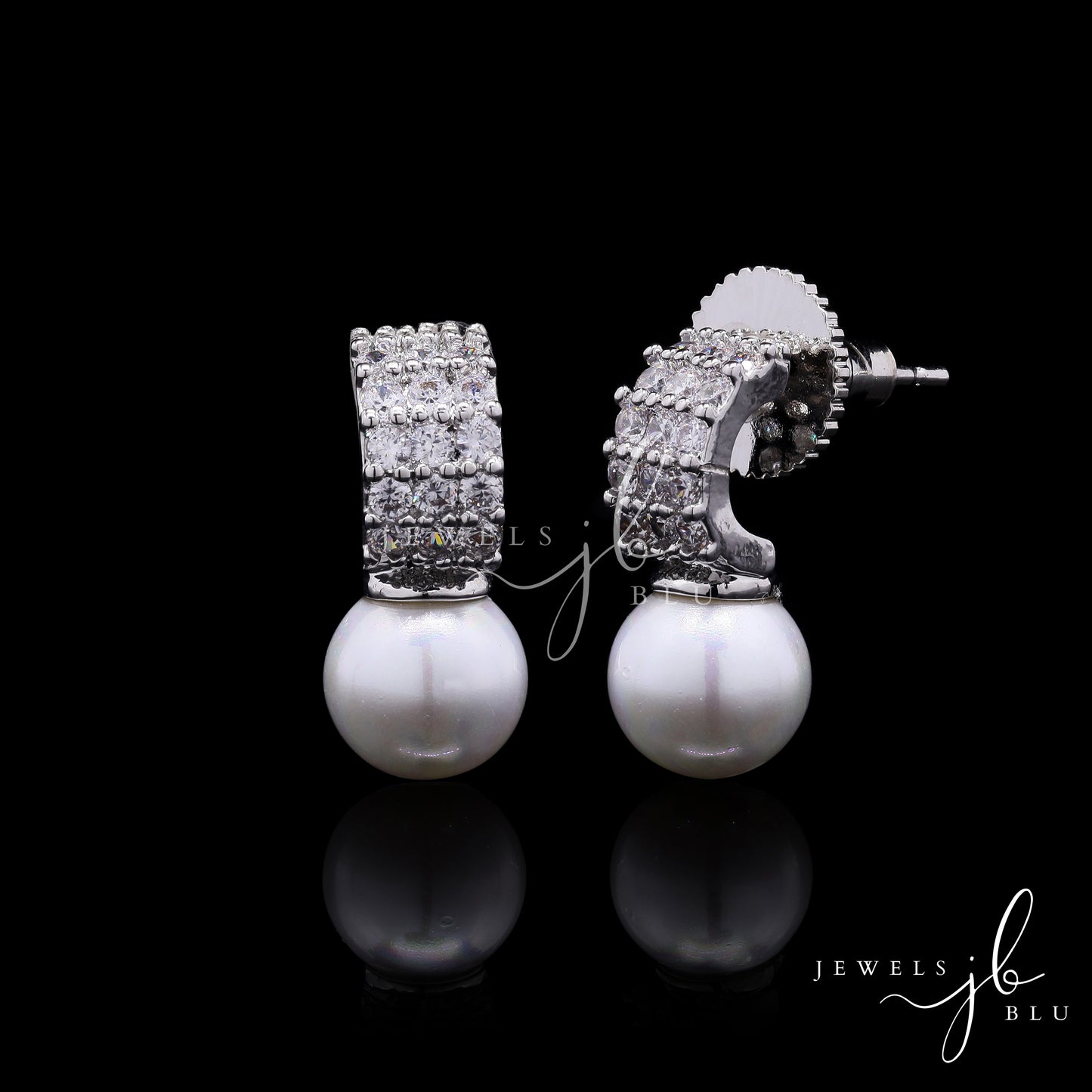 Fresh Water Pearl Aamara American Diamond Studs