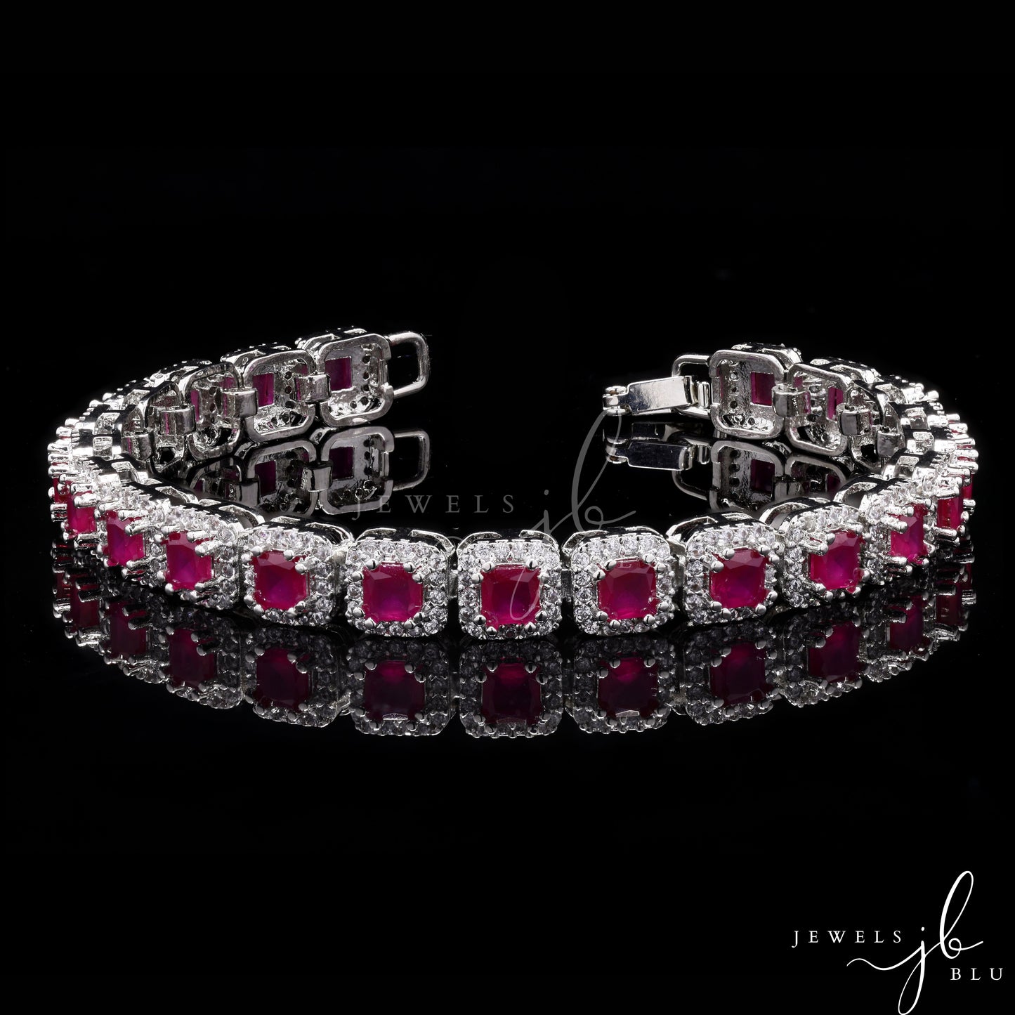 Ruby Solitaire Rania Tennis Bracelet