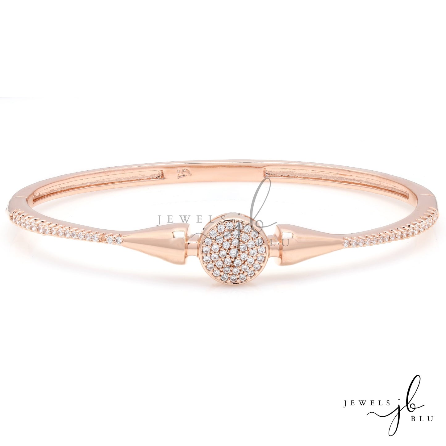 Premium Rose Gold Finish Micro Setting Briana Openable Bracelet