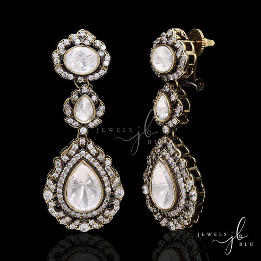 Antique Finish Polki Inaya Earrings