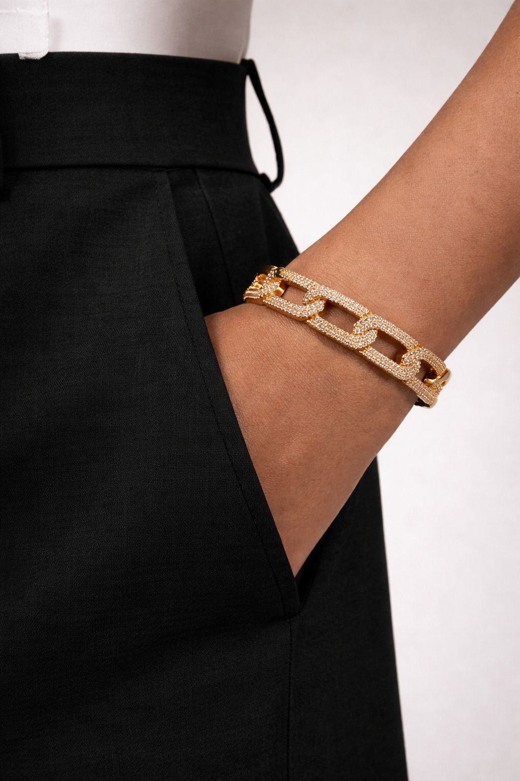 Alisha Gold Finish Openable Bracelet