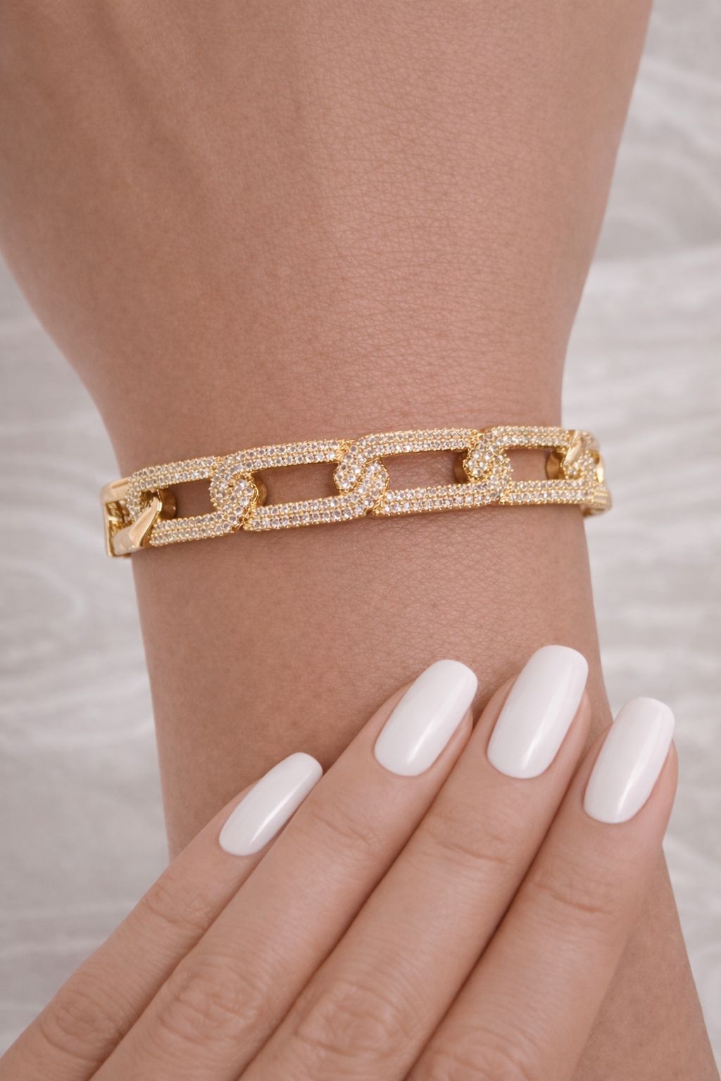 Alisha Gold Finish Openable Bracelet